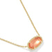Elisa Gold Burnt Orange Pendant Necklace