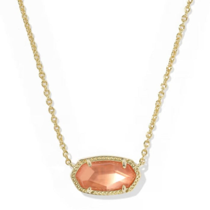 Elisa Gold Burnt Orange Pendant Necklace