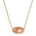 Elisa Gold Burnt Orange Pendant Necklace