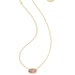 Elisa Gold Mauve Pendant Necklace