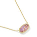 Elisa Gold Mauve Pendant Necklace