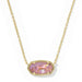Elisa Gold Mauve Pendant Necklace