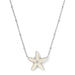 Starfish pendant necklace on a white background
