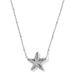 Starfish pendant necklace on a white background