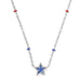 Mini Cassidy Silver Blue Pendant Necklace