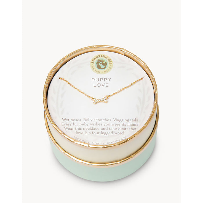 Spartina 449 : Sea La Vie Necklace Puppy Love/Bone - Gold