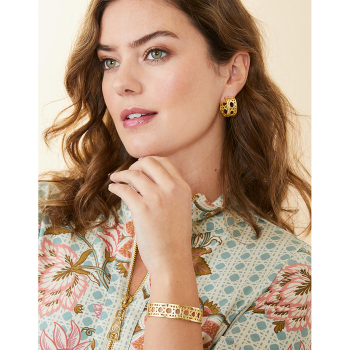 Spartina 449 : Cane Midi Hoop Earrings