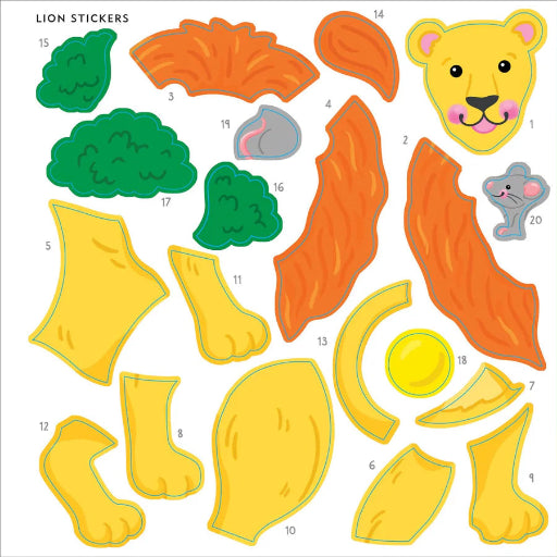 My First Color-by-Sticker Wild Animalsis perfect for young children who love sticker art