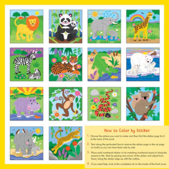 My First Color-by-Sticker Wild Animalsis perfect for young children who love sticker art