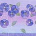 Delicate violets, artfully arrayed on ombre-hued watercolors, grace these gorgeous note cards