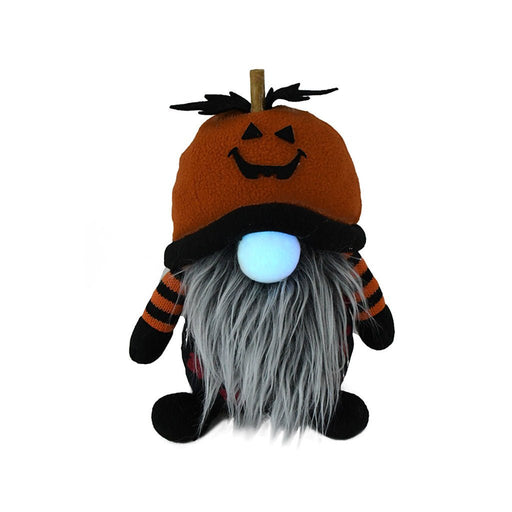 9.84" LED Mr. Pumpkin Head Gnome Shelf Sitter - 9.84" LED Mr. Pumpkin Head Gnome Shelf Sitter