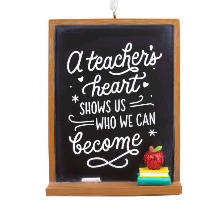 Hallmark : A Teacher's Heart Blackboard Hallmark Ornament