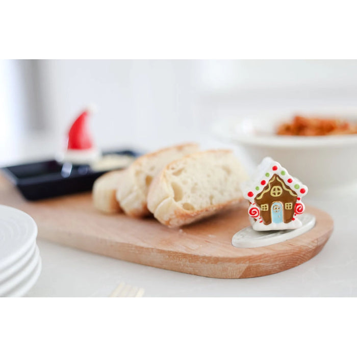 Looking over the yummy bread from the house.