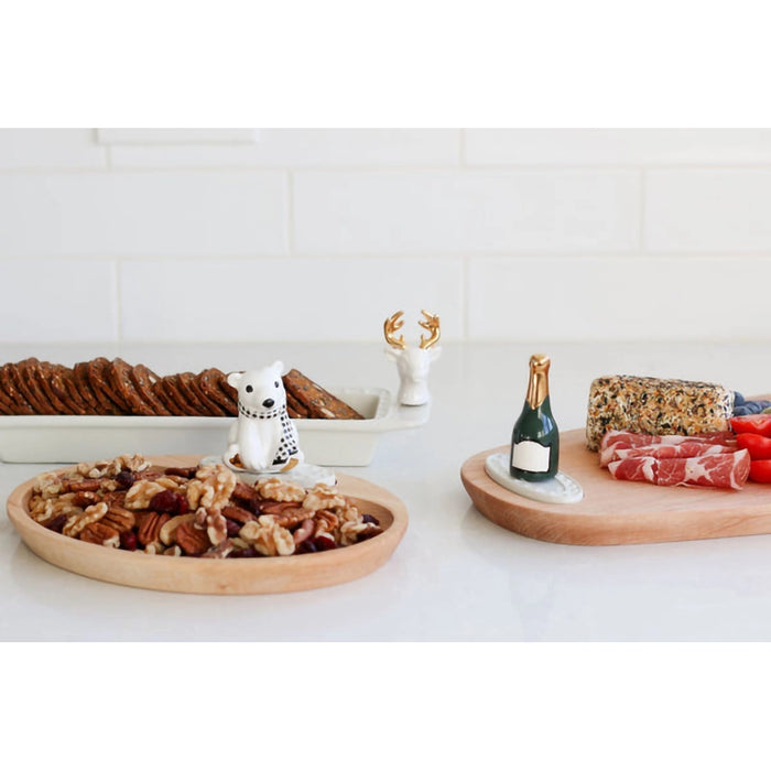 Hungry polar bear ready to be festive