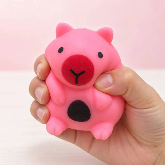 Gretchen’s Designs Cute Crunchy Capybara Block Squishy Toy featuring an adorable capybara character and crunchy block-style filling.