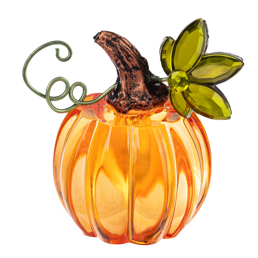 front view of the pumpkin decor