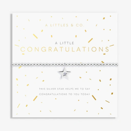 This A Littles & Co A Little Congratulations Bracelet is a thoughtful way to celebrate someone’s achievement and special milestone. 