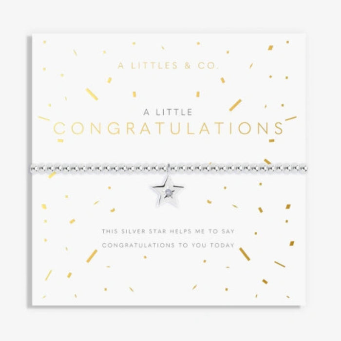 This A Littles & Co A Little Congratulations Bracelet is a thoughtful way to celebrate someone’s achievement and special milestone. 