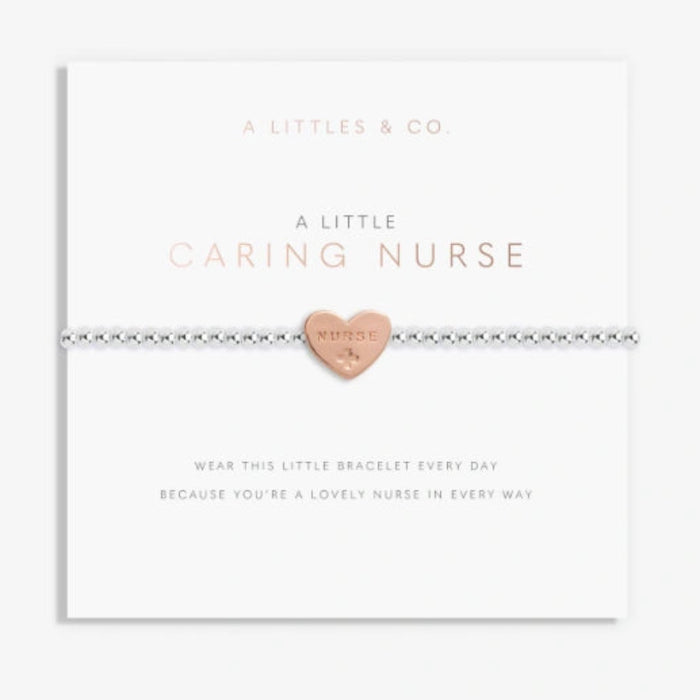 This A Littles & Co A Little 'Caring Nurse' Bracelet makes a thoughtful gift for a special nurse. It celebrates the care, kindness, and support nurses give every day. 