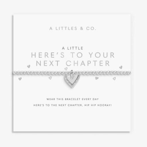 This A Littles & Co A Little 'Here's To Your Next Chapter' Bracelet celebrates exciting new beginnings. 