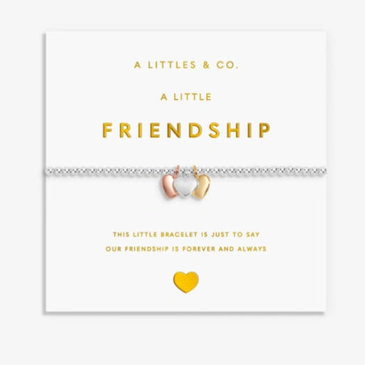 This A Littles & Co A Little Charmed Moments 'Friendship' Bracelet is a sweet way to celebrate a special bond. 