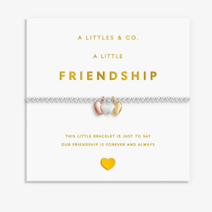 This A Littles & Co A Little Charmed Moments 'Friendship' Bracelet is a sweet way to celebrate a special bond. 