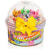 Slime set with small characters inside a container labeled 'A Lotl Friends' from the Kawaii Slime Company.