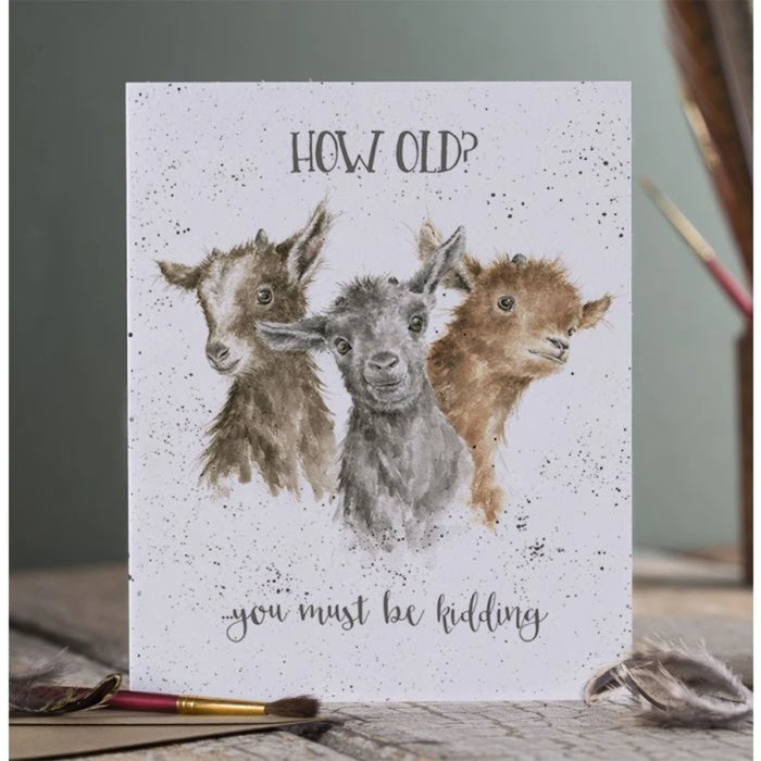 Fun greeting card design with the phrase, "How old? You're not the boss of me," showcasing bright colors and playful imagery.