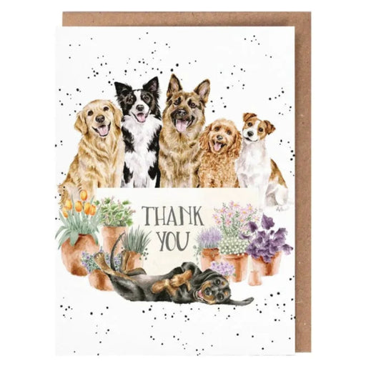 This Thank You Blooms and Barks Dog Single Card offers a cheerful way to show appreciation.