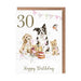 Wrendale Designs Birthday Pawty Dog 30th Birthday Card featuring a cheerful dog-themed illustration for a 30th birthday celebration.