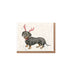 Wrendale Dachshund Through The Snow Christmas enclosure card with festive dachshund artwork and recycled kraft envelope.