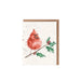 Merry and Bright cardinal bird enclosure card featuring a festive cardinal Christmas design