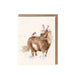 Wrendale One Horse Open Sleigh horse enclosure card featuring a charming pony illustration
