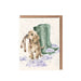 Wrendale The Winter Walk Labrador puppy Christmas enclosure card with recycled kraft envelope