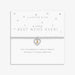 A Littles & Co. A Little Best News Ever bracelet on sentiment card with silver beaded bracelet and heart charm with gold star