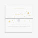 A Littles & Co. A Little Family bracelet displayed on keepsake card with silver tree charm and sentimental family message