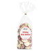 Bag of Abdallah Candies Holiday Mint Melties with white chocolate peppermint candies coated in red, green, and white sprinkles.