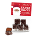 Bag of Abdallah Candies Santa Snacks milk chocolate caramels with festive Santa packaging and sea salt caramel pieces displayed in front.