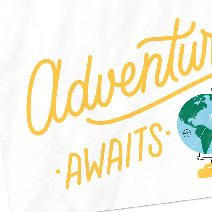Hallmark : Adventure Awaits Globe Graduation Cocktail Napkins, Pack of 20