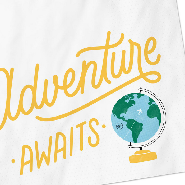 Hallmark : Adventure Awaits Globe Graduation Cocktail Napkins, Pack of 20