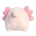 Back view of Aurora World Axel Axolotl plush showing rounded spud shape and soft fabric