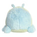 Back view of Carson Caterpillar Spudster showing soft blue plush texture and rounded shape