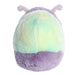Back view of Aurora World Emily Snail Spudster plush showing mint green shell and soft texture