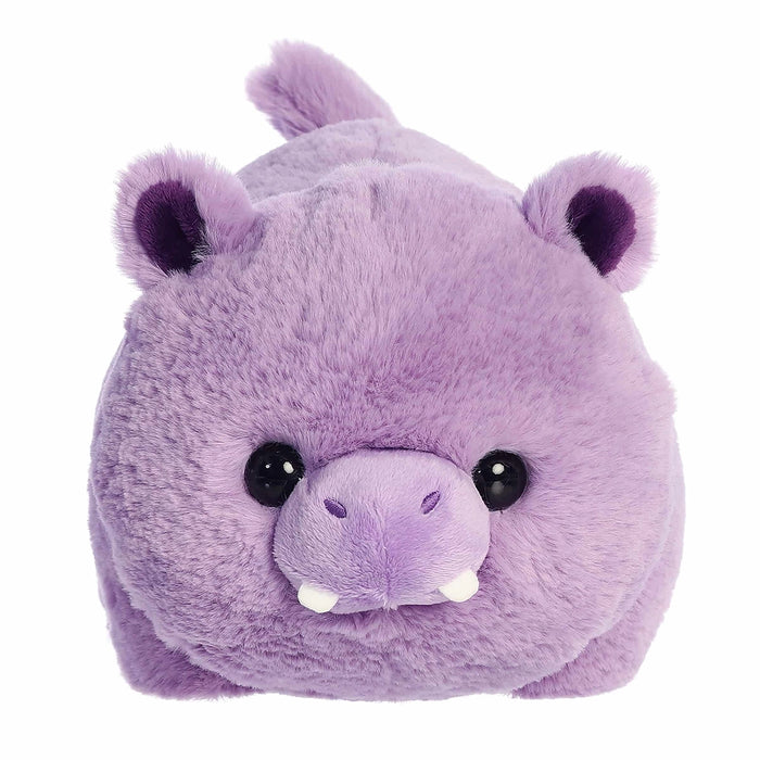 Aurora World Harlo Hippo plush toy front view with soft purple spud-shaped design
