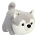 Aurora World Haze Husky plush toy front view gray and white stuffed husky
