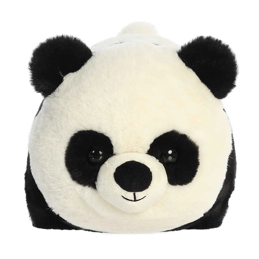 Aurora World Pei Panda plush toy front view featuring soft black and white panda face with rounded spud-style body
