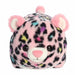 Front view of Aurora World Priya Pink Leopard™ plush with pink nose and multicolor leopard spots