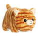 Aurora World Taco Orange Tabby Spudster plush side view with orange stripes and rounded body