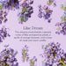  Lilac Dream: a lavender scent combining lavender, jasmine, and rose petals for a floral, soothing aroma.