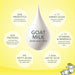 Lip balm tube with a vibrant yellow and white pattern on its exterior.